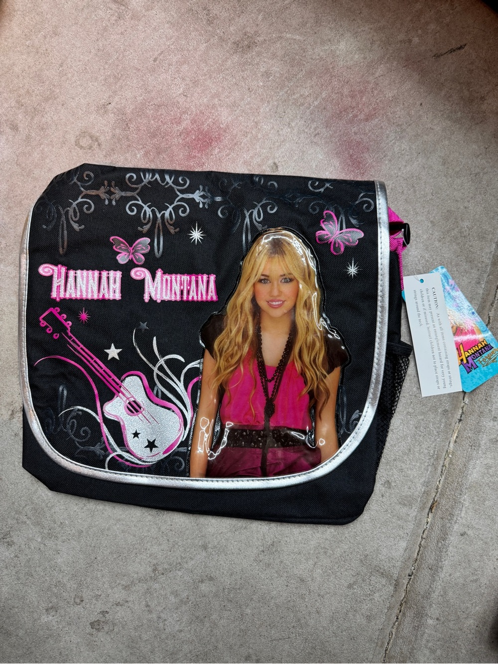 NEW WITH TAG DISNEY MILEY CYRUS HANNAH MONTANA SHOULDER BAG 12" X 16"